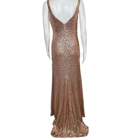 alfred angelo Peachy Sequence Prom/bridesmaid/formal high low hem dress size 2‎ - Picture 2 of 7